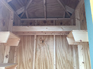inside of wood garden shed